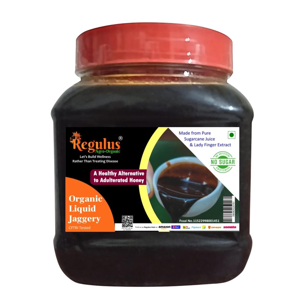 Regulus Agro Organic Liquid Jaggery | 950 Gram | Sugarcane Jaggery | No Chemical Preservative (Pack of 2)