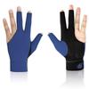 CALANDIS Non Slip 3 Finger Billiards Gloves Left Hand Elastic for Women Men Handwear Dark Blue view 4