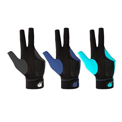 CALANDIS Non Slip 3 Finger Billiards Gloves Left Hand Elastic for Women Men Handwear Black