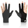 CALANDIS Non Slip 3 Finger Billiards Gloves Left Hand Elastic for Women Men Handwear Black view 3