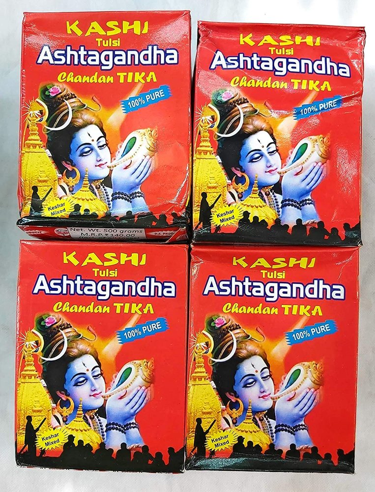 Anshraj Kashi Tulsi Ashtagandha Chandan Tilak (500 gm) -Pack of 4