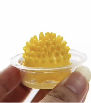 OSQUI Extra Dotted Long Ribbed Spike Climax Control Funny Flower Condoms for Men Pack of 3