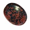 9Dzine Mahogany Obsidian Jasper Thumb Worry Stone for reiki healing crystals Palm Stone original Vastu Meditation Gemstone Face Massager Feng Shui Spiritual Pocket Stone view 1
