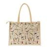 SAINIK'S - ACCESS TO QUALITY Jute Yoga Print Bag with top Zipper Big Size 1 Bag view 1