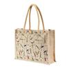 SAINIK'S - ACCESS TO QUALITY Jute Yoga Print Bag with top Zipper Big Size 1 Bag view 2