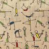 SAINIK'S - ACCESS TO QUALITY Jute Yoga Print Bag with top Zipper Big Size 1 Bag view 4