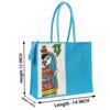 Sainik's Access to Quality Jute Bag Durga Mataji Print Pack of 1 Big Size (14 Inch X 12 Inch), Jute Multicolour Printed Tiffin/Shopping/Grocery Hand Bag with Zip & Handle for Men and Women, Jute Bags view 4
