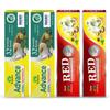 Jagat Devsutra Dr. Trusted Ayurvedic HERBAL Advanced Toothpaste & Red Toothpaste for Teeth Whitening - 100% Natural Formula, No Fluoride & Artificial Colors (2 Pack Each) (125g x 4) view 1