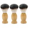 KUMarte Shaving Brushes for Men 3 Pack Travel Shaving Brush Vegan Wood Handle Synthetic Hand Crafted Face Cleaning Tool Father's Day Gifts Shaving Brush view 1