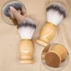 KUMarte Shaving Brushes for Men 3 Pack Travel Shaving Brush Vegan Wood Handle Synthetic Hand Crafted Face Cleaning Tool Father's Day Gifts Shaving Brush view 2