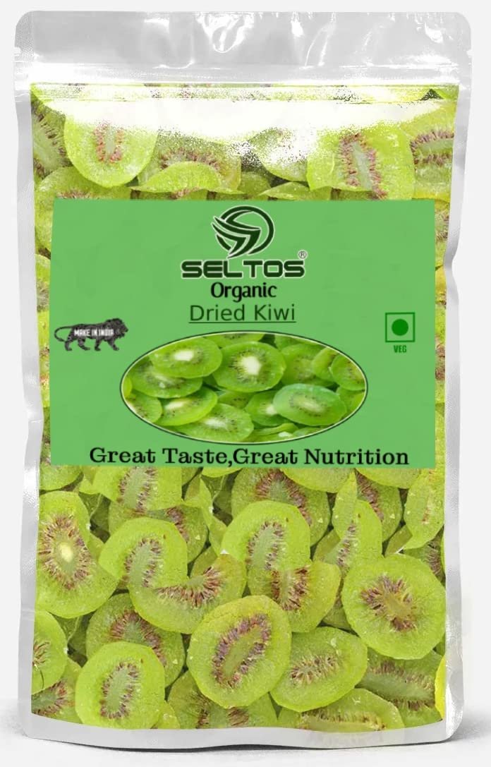 SELTOS organic nature Dried Kiwi / Dehydrated Candied Kiwi Slices (Pack of 900 Gram).