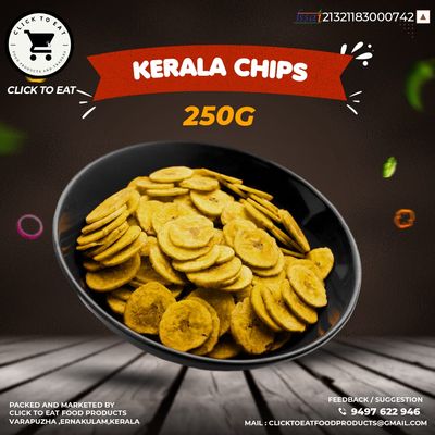 Click to Eat | Kerala Banana Chips Made in Coconut Oil (Onam Special) - 250g