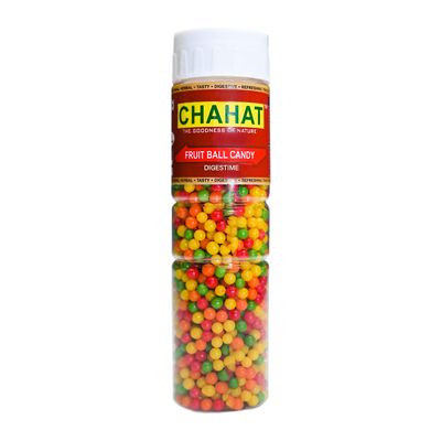 Chahat Pack of 2 Fruit Balls/Candy | Colorful Khatti Mithi Goli | Sugar Pearls | Mouth Freshener (Mini Fruit Ball Candy)