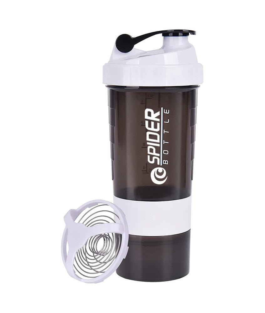 COOL INDIANS Gym Shaker Bottle For Protein Shake Gym Bottle Sipper Bottle For Men Women 500 ml Shaker Bottle For Gym (White)