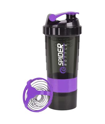 COOL INDIANS Gym Shaker Bottle For Protein Shake Gym Bottle Sipper Bottle For Men Women 500 ml Shaker Bottle For Gym (Purple)