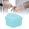 Trapezoid Retainer Case, Mouth Guard Cases, Denture Case Partial Tooth Case Denture Box Denture Storage Boxes, Travel Portable Denture Bath Box for Home Office Blue view 4