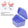 Trapezoid Retainer Case, 3 Pack Mouth Guard Cases, Retainer Case Denture Box Denture Storage Boxes, Travel Portable Box for Home Office Purple view 2
