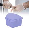Trapezoid Retainer Case, 3 Pack Mouth Guard Cases, Retainer Case Denture Box Denture Storage Boxes, Travel Portable Box for Home Office Purple view 4