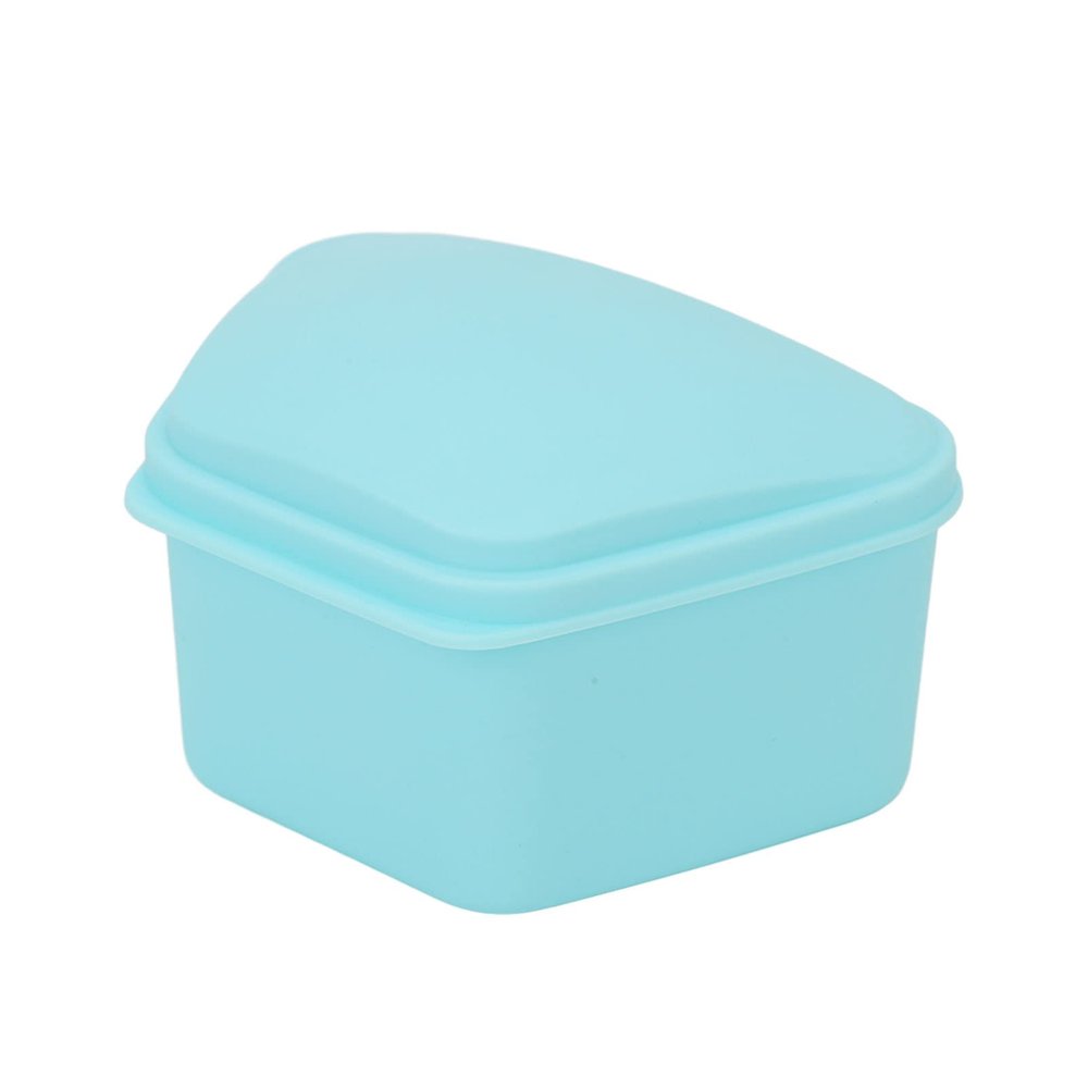 Retainer Case,ANGGREK Trapezoid Retainer Case Travel Portable Denture Storage Box for Home Office(Blue)
