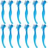 GXXMEI 12PCS Denture Toothbrush Hard/Soft Double Bristle for False Teeth Brush view 1
