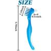 GXXMEI 12PCS Denture Toothbrush Hard/Soft Double Bristle for False Teeth Brush view 2