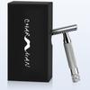 CHARMMAN Classic 3-piece Double Edge Safety Shaving Razor, 1 Razor + 10 pcs Super Stainless Blades + Travel Cover + Luxurious Packaging, 124.0 grams view 1