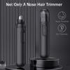 BCFHYK Painless Reachargeable Ear&Nose Hair Trimmer For Men Women,Usb Electric Waterproof Eyebrow Facial Hair Removal Nose Grooming Garget For Men,Unique Gift For Men,Dad Or Boyfriend, Black view 4