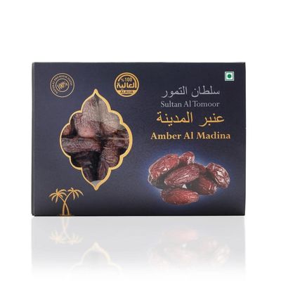 Royal Foodery Amber Dates Imported From Madina Ajwa Al-Saudi - Finest Ajwa Dates (Khajoor/Khajur) Of Madina 250Gram, Fresh