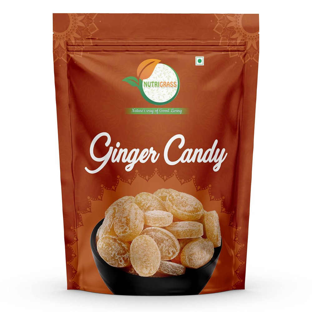 NUTRIGRASS Dried Ginger Candy, Sweet & Chatpata Candy Adrak Flavoured 5 Kg