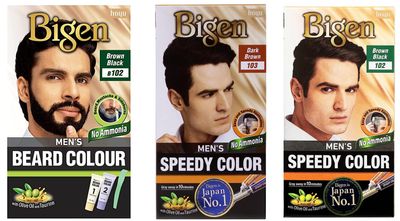 Bigen Beard Color For Men, Brownish Black B102, 40g & Speedy Color For Men, 80g - Brown Black 102 (Pack of 1) & Speedy Color For Men, Dark Brown 103, 80g