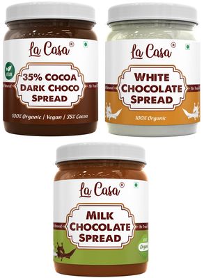 La Casa Choco Spread Combo - Dark+Milk+White Chocolate Spread | 3x350g |