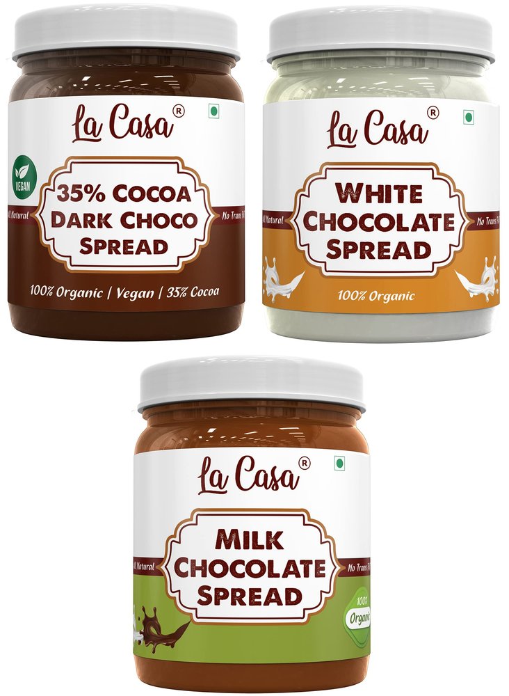 La Casa Choco Spread Combo - Dark+Milk+White Chocolate Spread | 3x350g |