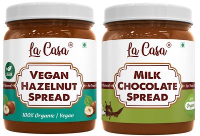 La Casa Choco Spread Combo - Milk + Hazelnut Chocolate Spread | 2x350g |