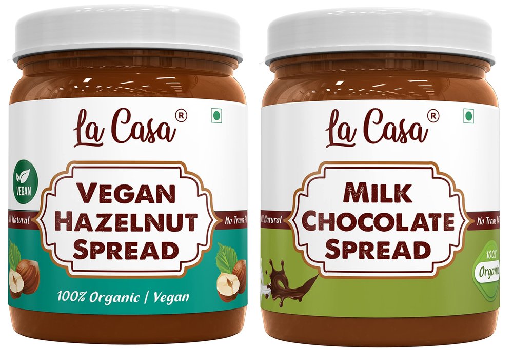 La Casa Choco Spread Combo - Milk + Hazelnut Chocolate Spread | 2x350g |