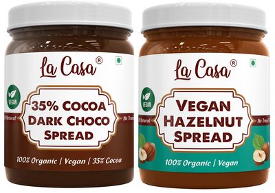 La Casa Choco Spread Combo - Hazelnut + Dark Chocolate Spread | 2x350g |