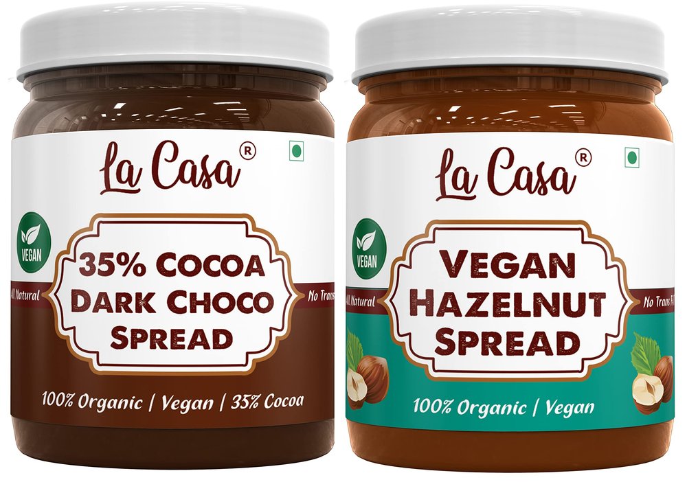 La Casa Choco Spread Combo - Hazelnut + Dark Chocolate Spread | 2x350g |