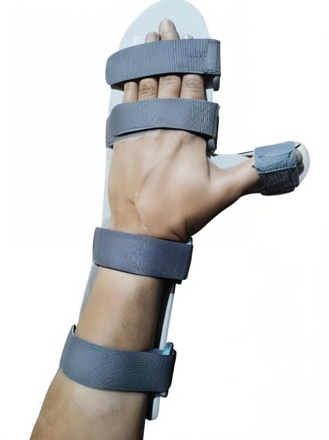 Helrdx Wrist Hand Support Static Cockup Splint for Stroke, Paralysis, Arthritic Diseases, and Fractures (For Left Hand, L)