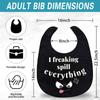 Funny Adult Bibs for Eating Man Women Elderly, Washable Clothing Protectors Bib for Adults Senior Citizens view 3