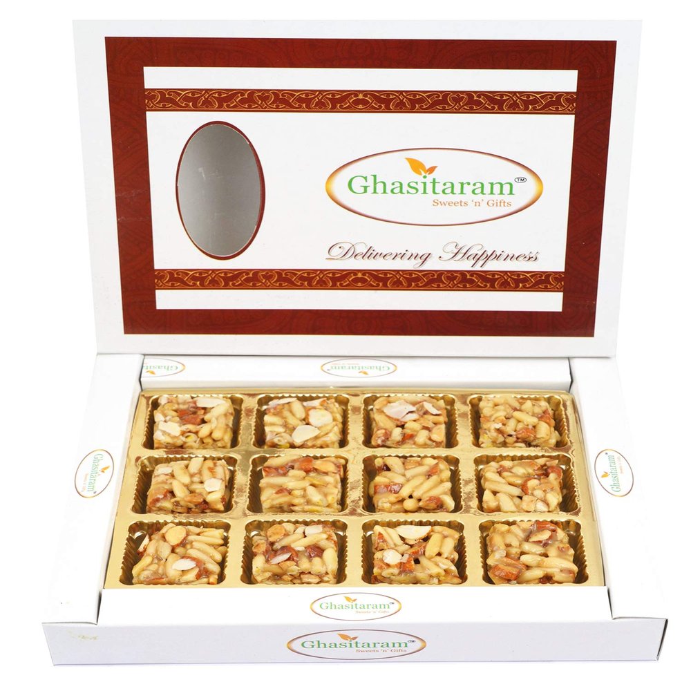 Ghasitaram Gifts Jaiccha Pine Nut Barfi 12 pcs|Sweets|Sweets Gift Pack|Diwali Sweets|Indian Mithai|Diwali Sweets Gift Box