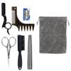 T.O.G. Beard Comb Set Grooming Scissors Styling Combs Wide Tooth Comb for Men Black view 1