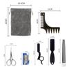 T.O.G. Beard Comb Set Grooming Scissors Styling Combs Wide Tooth Comb for Men Black view 4
