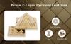 Vastu Vardan Brass Pyramid | 2 Layer Pyramid | Vastu Remedy & Positive Energy Yantra for Healing (Pack of 1) view 3