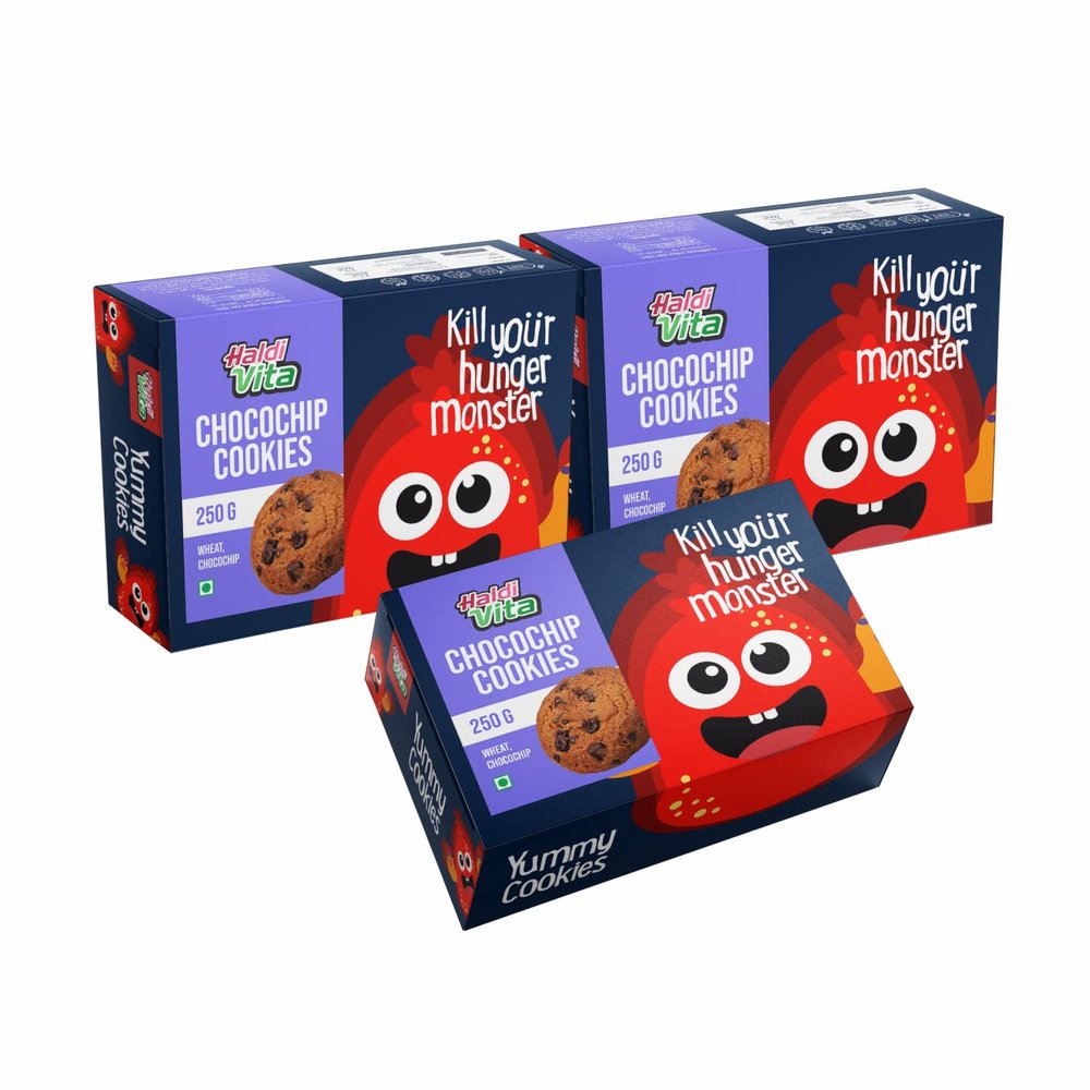 HaldiVita Chocochip cookies | Pack of 3 x 250g each|