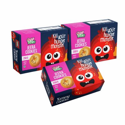 HaldiVita Jeera cookies | Biscuits Combo Pack of 3 x 250G each| Cookies Biscuits | Healthy Cookies Multipack