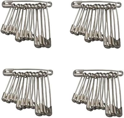 SBWC Separate Way Stainless Steel Safety pin for Women, Girls Metallic Safety Pin for Saree & Salvar (90)