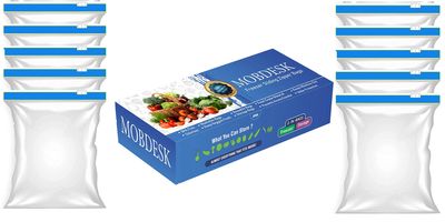 MOBDESK BPA-Free Zip Lock Bag for Fridge | Resealable Ziplock Pouch for Food & Travel | Leakproof Freezer Storage Bags | Zip Lock Covers & Zipper Pouch for Kitchen | Freezer Storage Bags-V-325