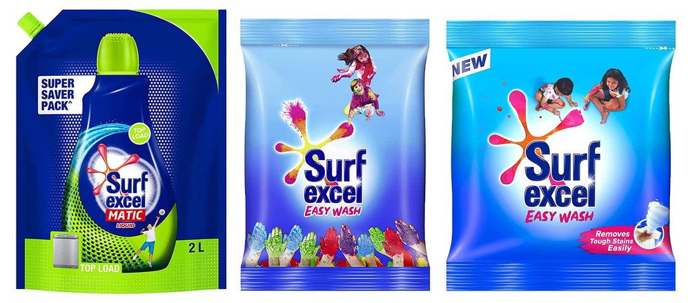 Surf Excel Matic Top Load Liquid Detergent 2 L Refill & Easy Wash Powder 1.5 kg - Removes Tough Stains on Clothes for Bucket & Machine Wash, 3 kg