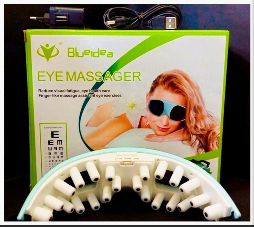 ACS Eye Massager For Pain Relief with Air Pressure and Vibration with Heat Cordless Eye Massager With Acupoint Rubbing Portable for Insomnia Myopia Patients Relax Eye Care Massager