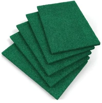 Magic Providers Multipurpose Heavy Duty Nylon Green Scrub Brite Pad Pack of 6 | Long Lasting Stain Removal Scratch Proof Kitchen Utensil Scrubber for Pantry | Dish Washing | Bathroom Floor Cleaning