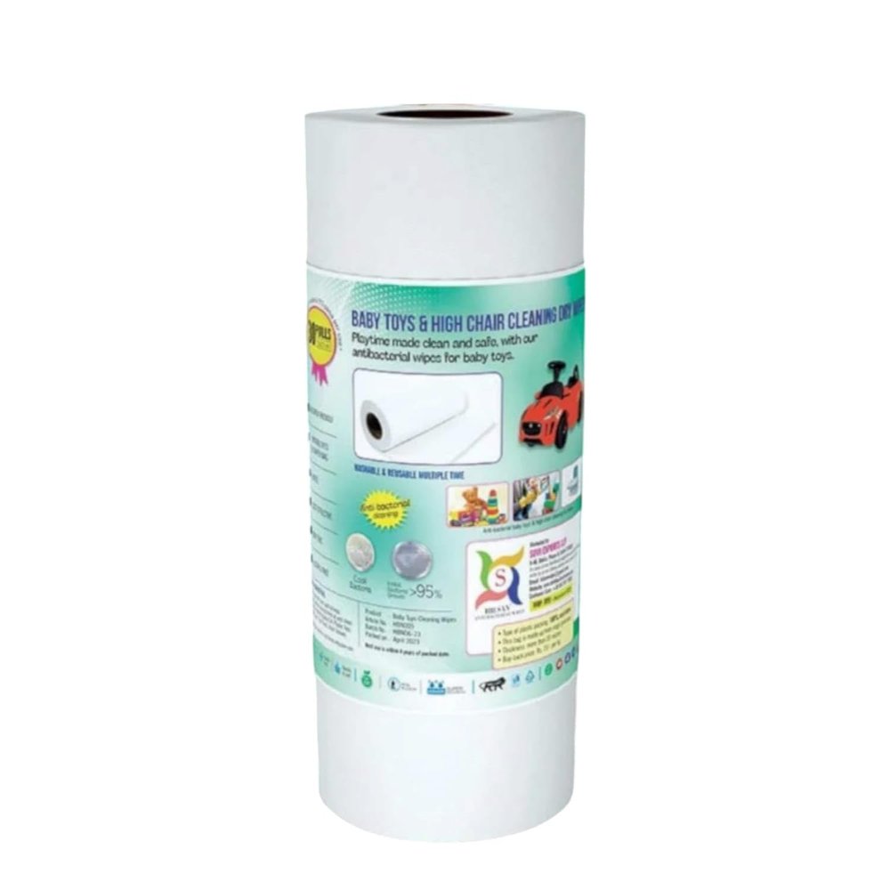 Hilsan Anti Bacterial Cleaning Reusable Cloth Towel Wipes Roll - (Sheet 30) White